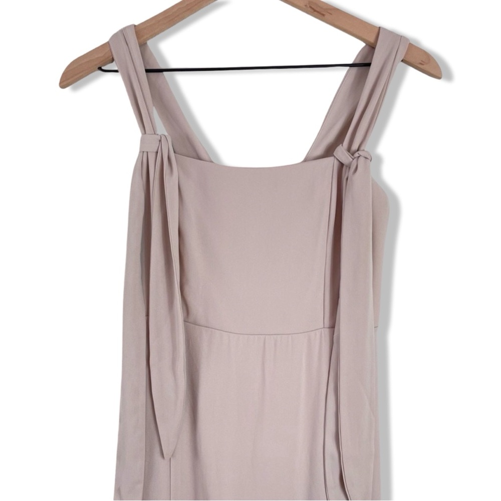 Show me your MUMU | Claire Midi Dress | Soft Beige Chiffon | Size Small S - Picture 6 of 16